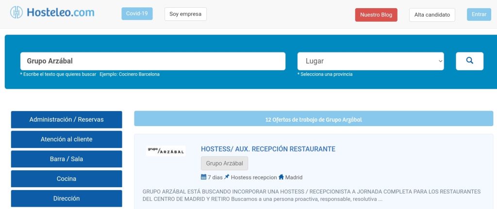 Grupo Arzábal publica 19 vacantes de empleo para trabajar en sus restaurantes